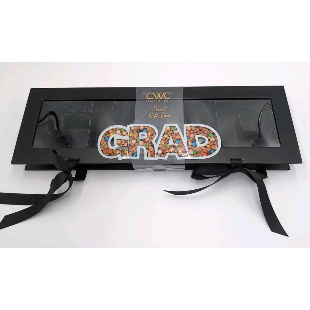 Cook With Color Fillable Word Food Storage Gift Box GRAD Black